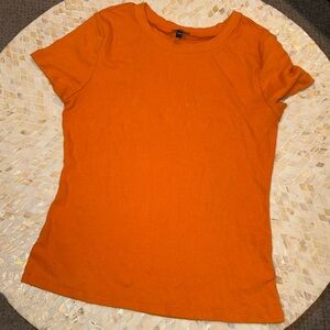 Express Vibrant Orange Short Sleeve Tee